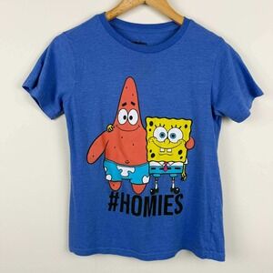 Kids Nickelodeon Spongebob Patrick Homies Blue T Shirt Size LG